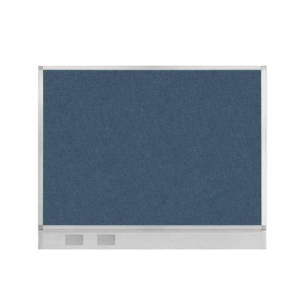 Hush Panel Configurable Cubicle Partition 5' x 4' Caribbean Fabric W/ Cable Channel